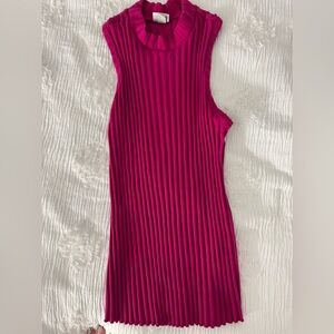 Target a New Day Mock Turtle Neck Ribbed Magenta Size Small